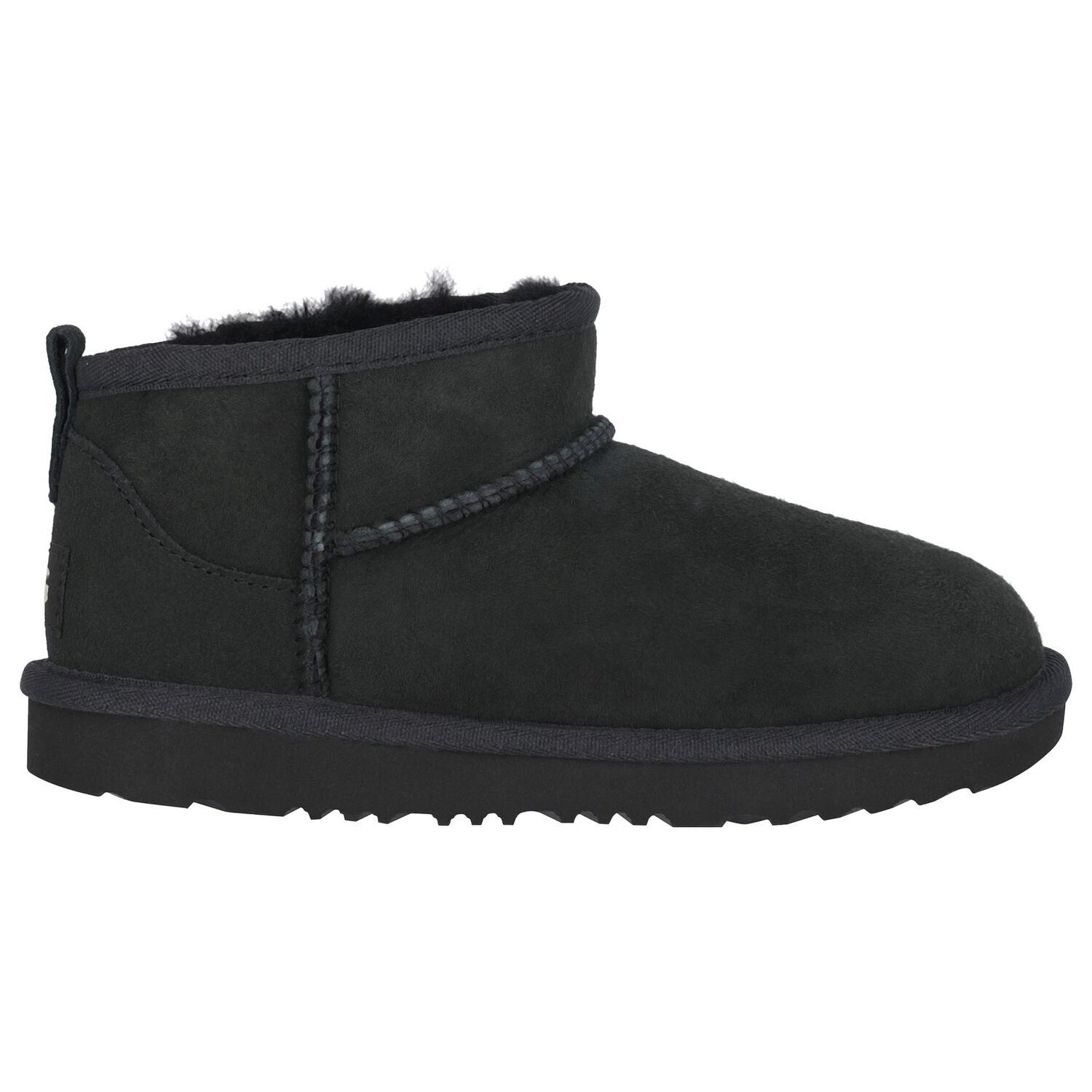 Black Classic Ultra Mini Suede Boots, 2, hi-res