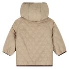 Younger Boys Beige Sherpa Reversible Jacket, 1, hi-res