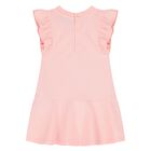 Younger Girls Pink Teddy Bear Ruffled Dress, 2, hi-res