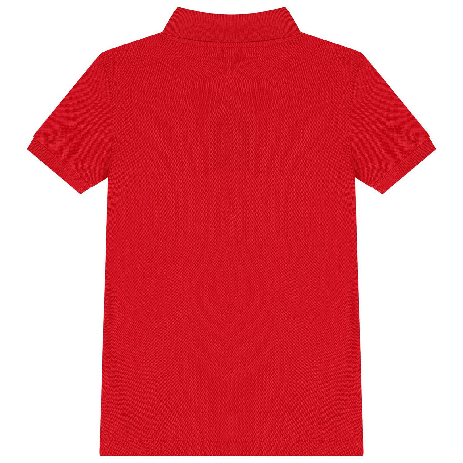 Boys Red Logo Polo Shirt, 1, hi-res