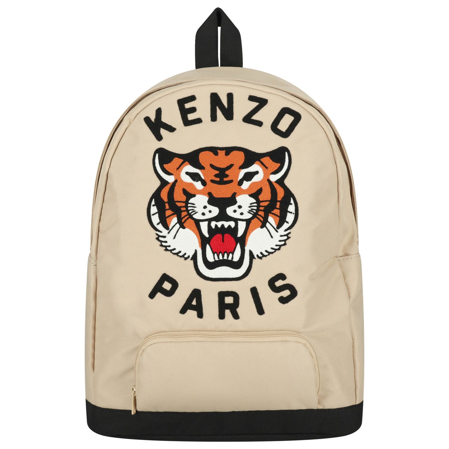 Beige Tiger Logo Backpack, 1, hi-res