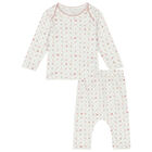 Baby Girls Ivory Floral Pyjamas, 1, hi-res