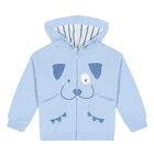 Younger Boys Blue & White Puppy Tracksuit Set, 2, hi-res
