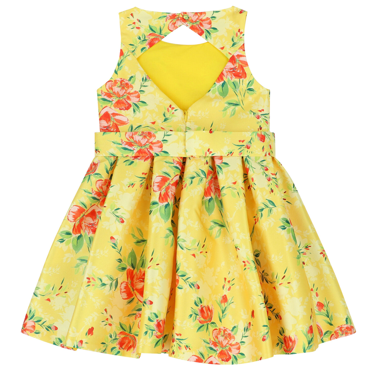 Girls Yellow Floral Dress, 1, hi-res image number null