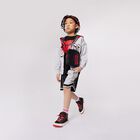 Boys Black & Grey Logo Shorts, 1, hi-res