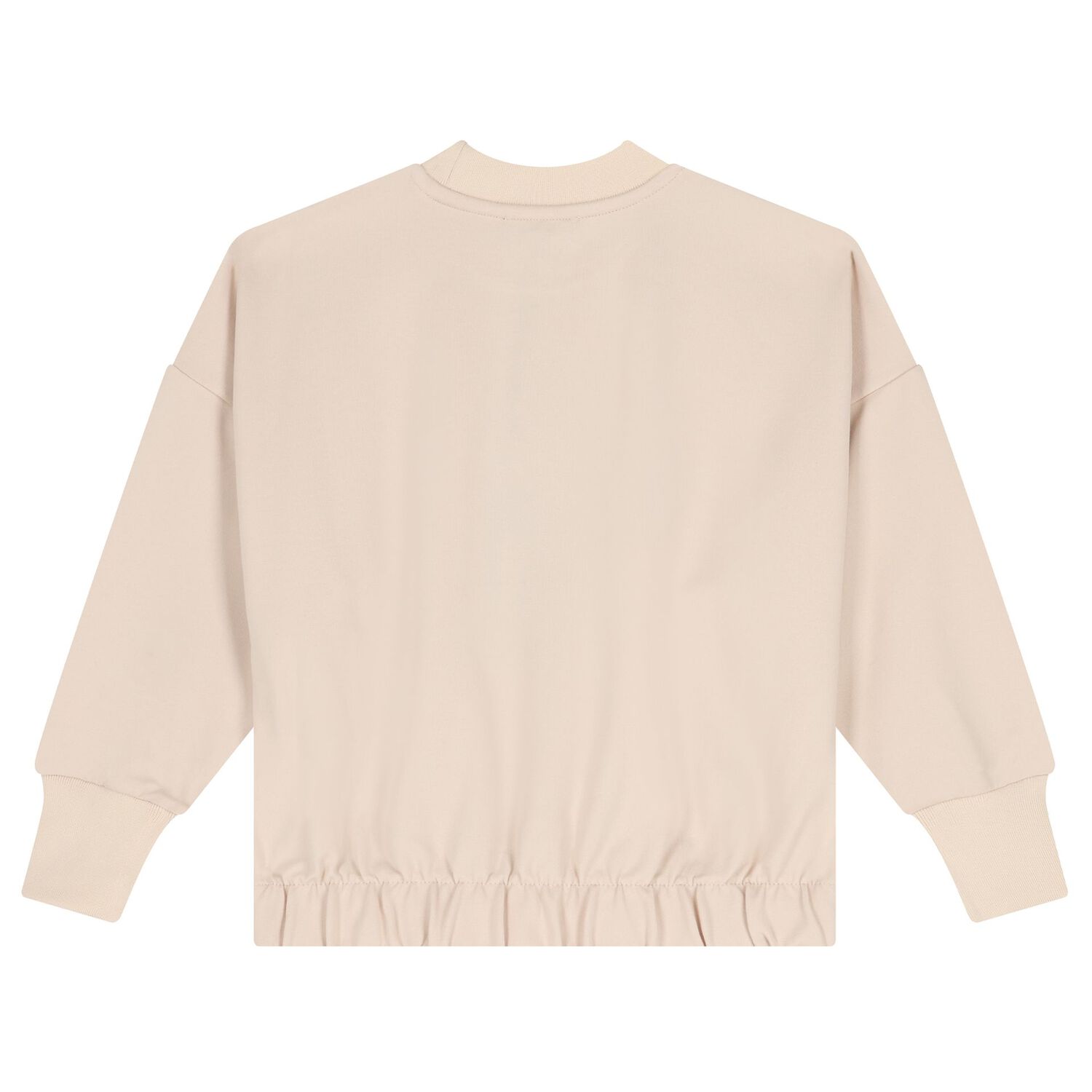 Girls Beige Logo Embellished Sweatshirt, 1, hi-res image number null