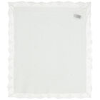 White Knitted Baby Shawl, 1, hi-res