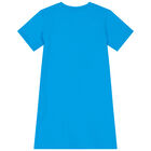 Girls Blue Star T-Shirt Dress, 1, hi-res