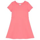 Girls Pink Logo Dress, 2, hi-res