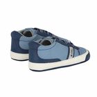 Baby Boys Blue & White Logo Pre Walker Shoes, 1, hi-res