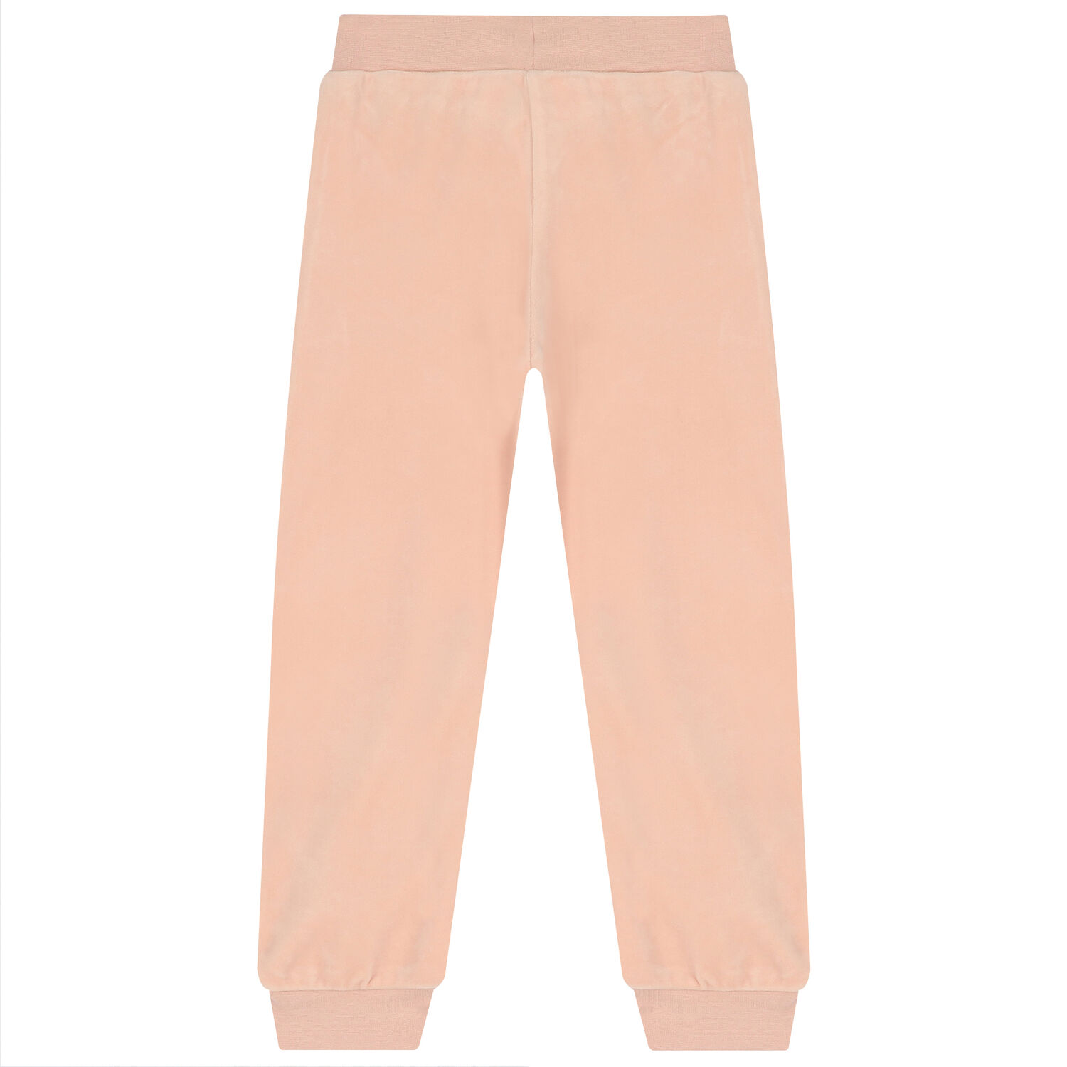 Girls Pink Logo Velour Joggers, 1, hi-res