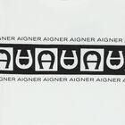 Younger Boy White Logo T-Shirt, 1, hi-res