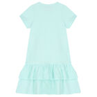 Girls Aqua Logo Bag Dress, 3, hi-res