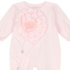 Baby Girls Pink Flower Babygrow, 1, hi-res