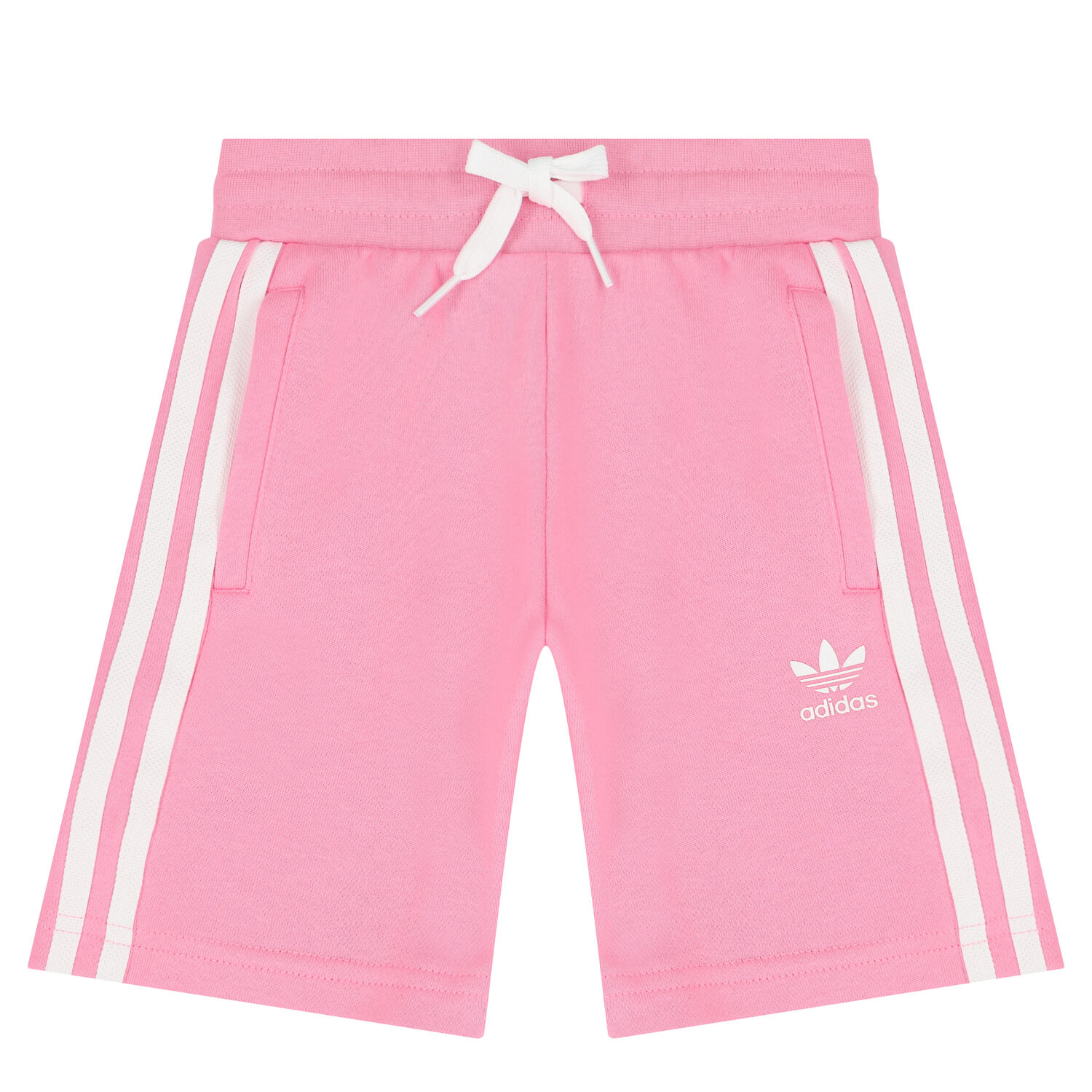 Girls White & Pink Logo Shorts Set, 3, hi-res
