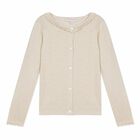 Girls Gold Knitted Cardigan, 1, hi-res