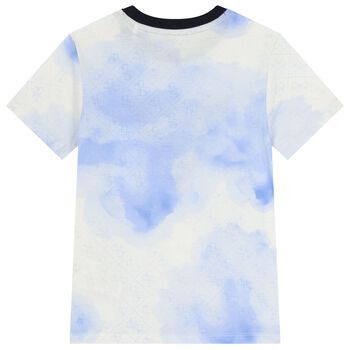 Boys Blue & White Logo T-Shirt