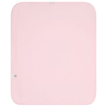 Baby Girls White & Pink Logo Blanket