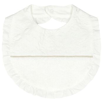 Ivory & White Baby Bib