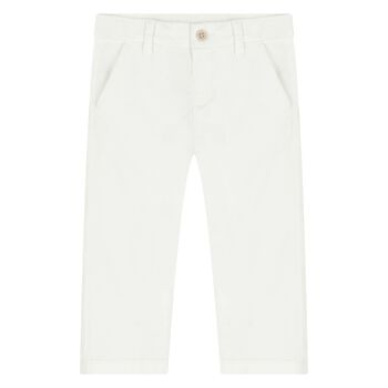 Younger Boys White Chino Trousers