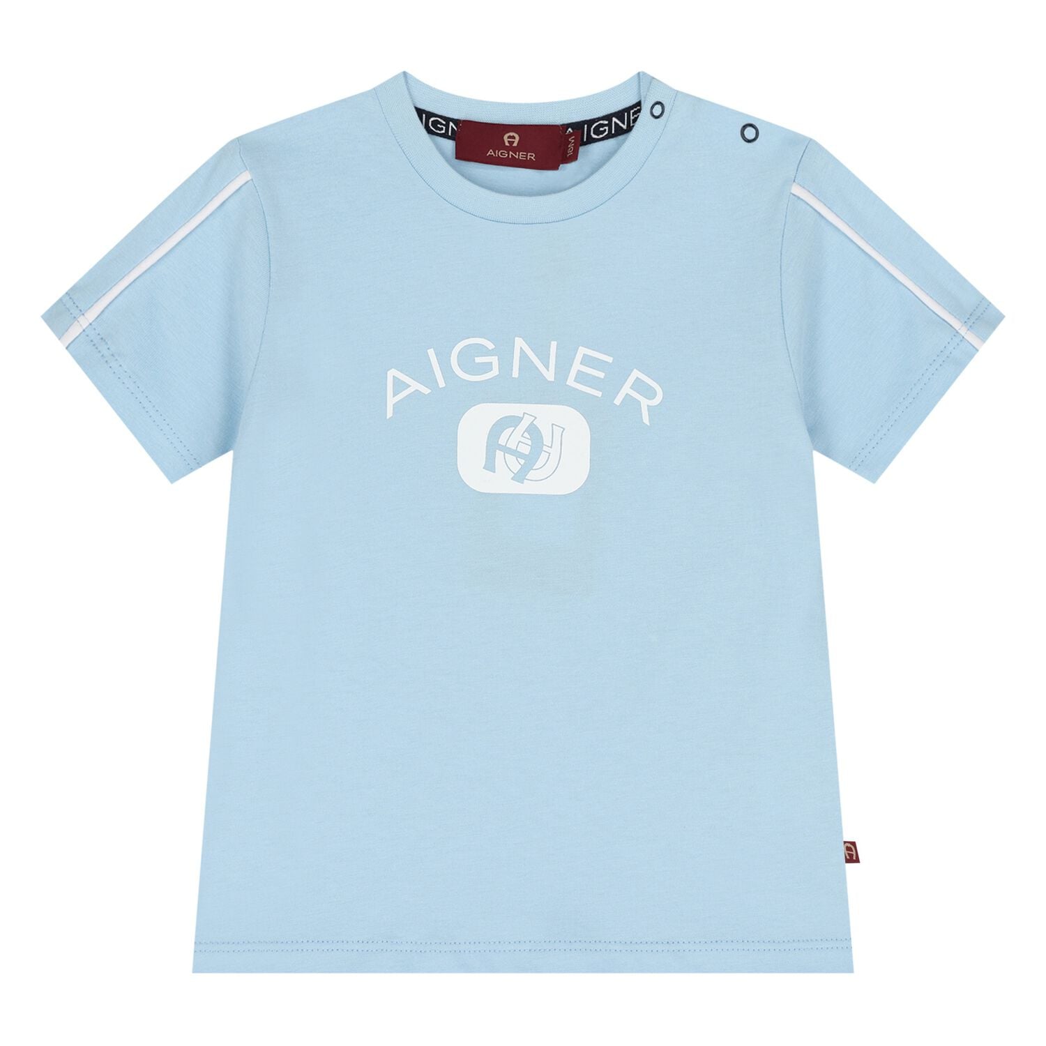 Younger Boys Blue Logo T-Shirt, 1, hi-res