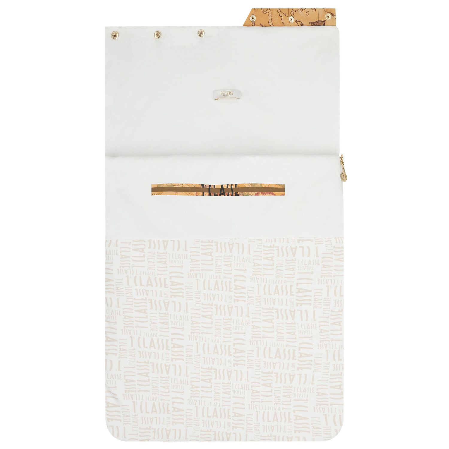 White & Beige Geo Map Baby Nest, 1, hi-res