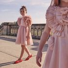 Girls Pink Tulle Ruffle Dress, 1, hi-res