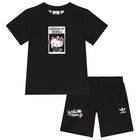 Younger Girls Black Hello Kitty Shorts Set, 1, hi-res