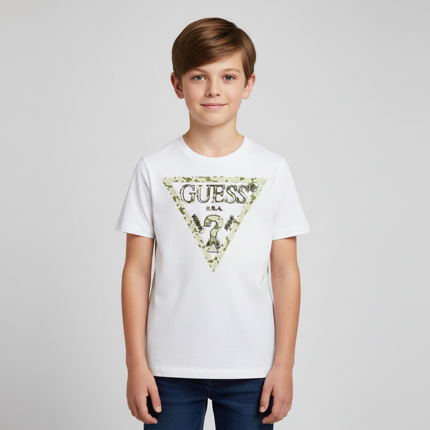 Boys White Logo T-Shirt, 1, hi-res image number null