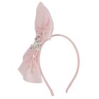 Girls Pink Tulle Headband, 3, hi-res