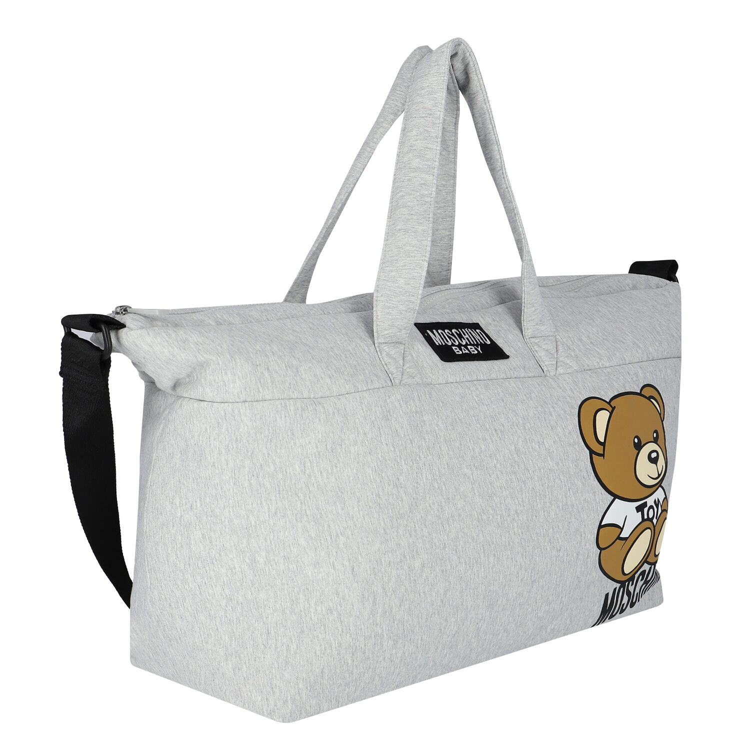 Grey Teddy Bear Logo Baby Changing Bag, 3, hi-res