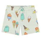 Younger Boys Green Ice Cream Shorts, 1, hi-res