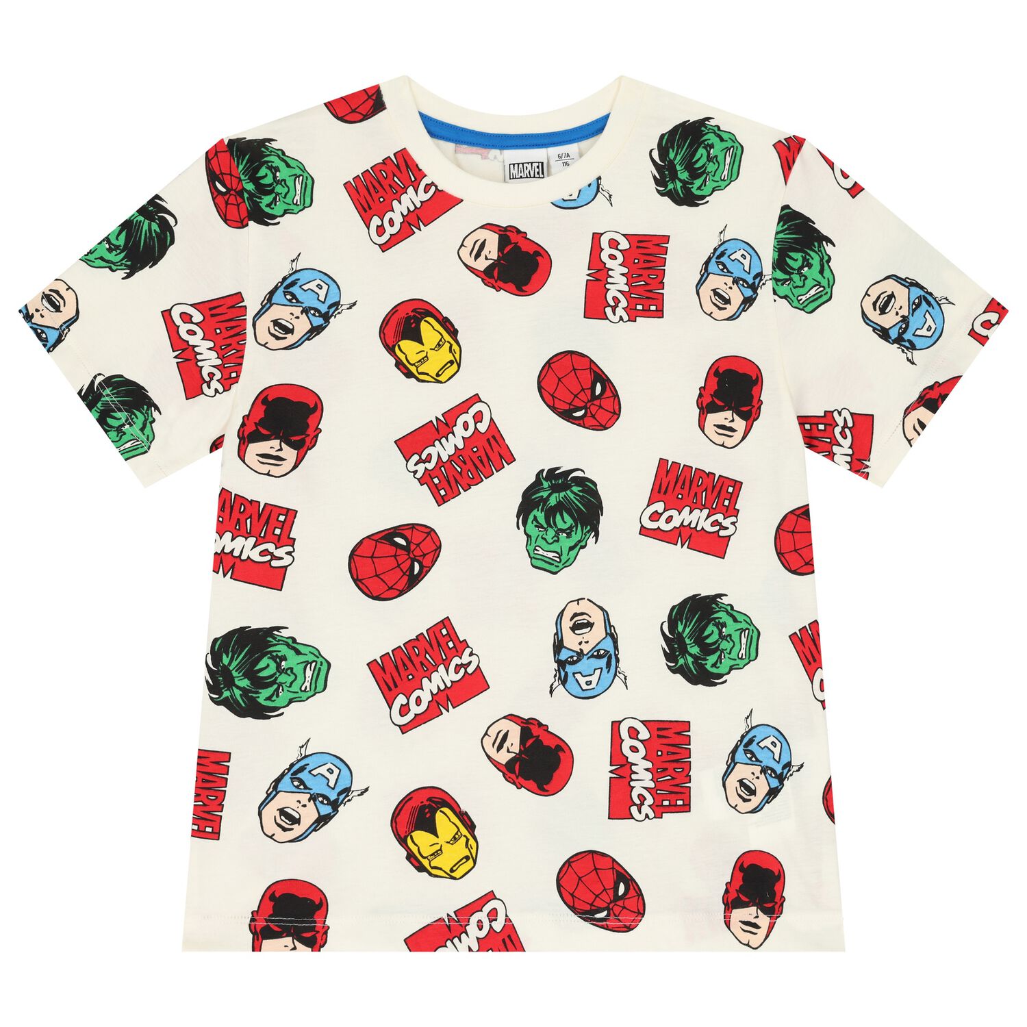 Boys Ivory Marvel T-Shirt, 1, hi-res