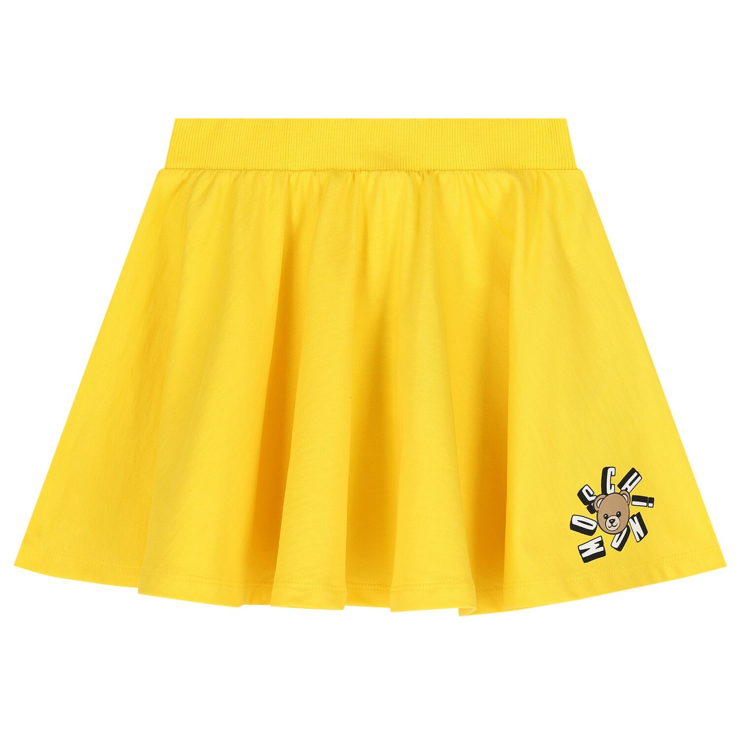 Girls Yellow Teddy Bear Logo Skirt , 2, hi-res