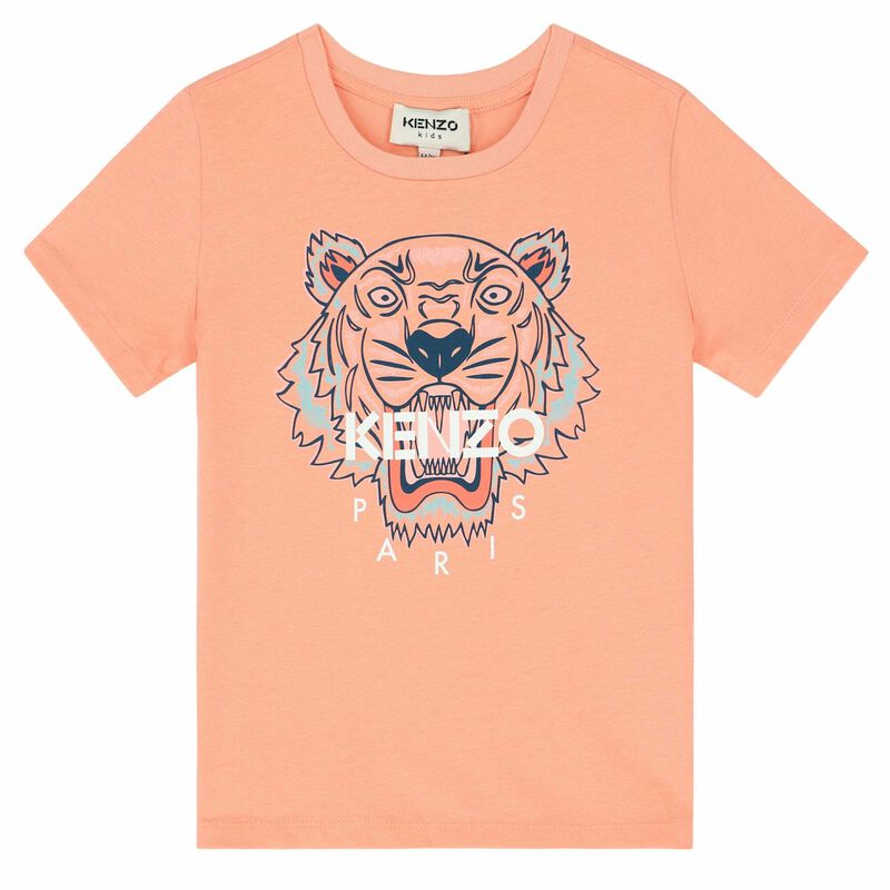 Girls Coral Tiger T-Shirt, 1, hi-res image number null