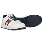 Boys White Logo Trainers, 1, hi-res