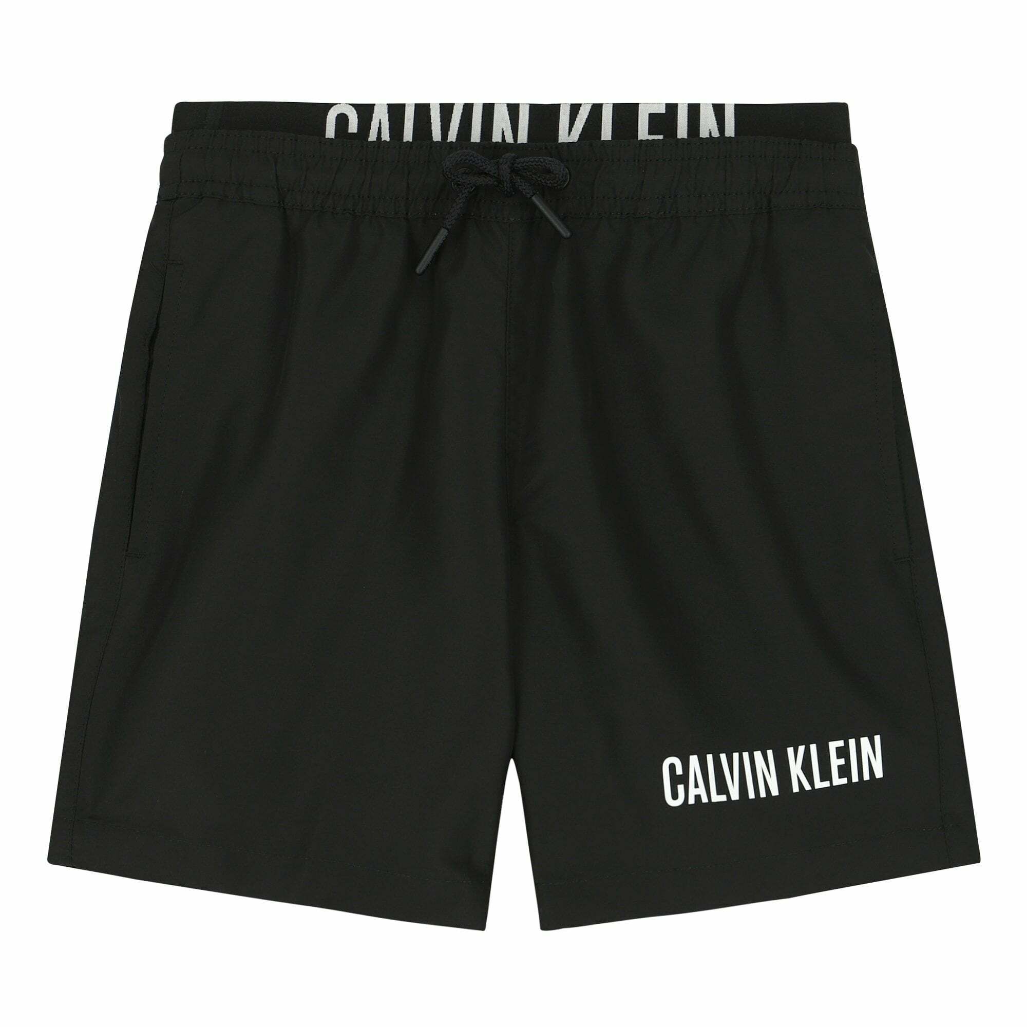 Calvin Klein Boys Black Logo Swim Shorts Junior Couture UK