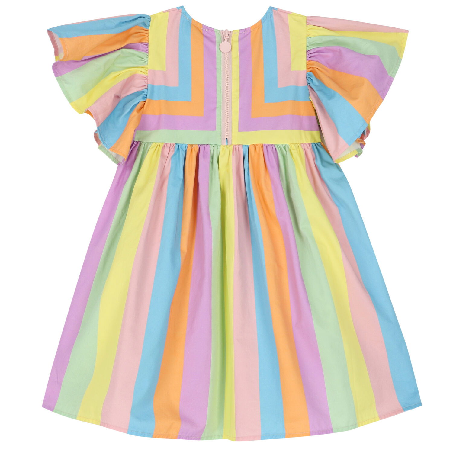 Girls Multi-Colored Striped Dress, 1, hi-res