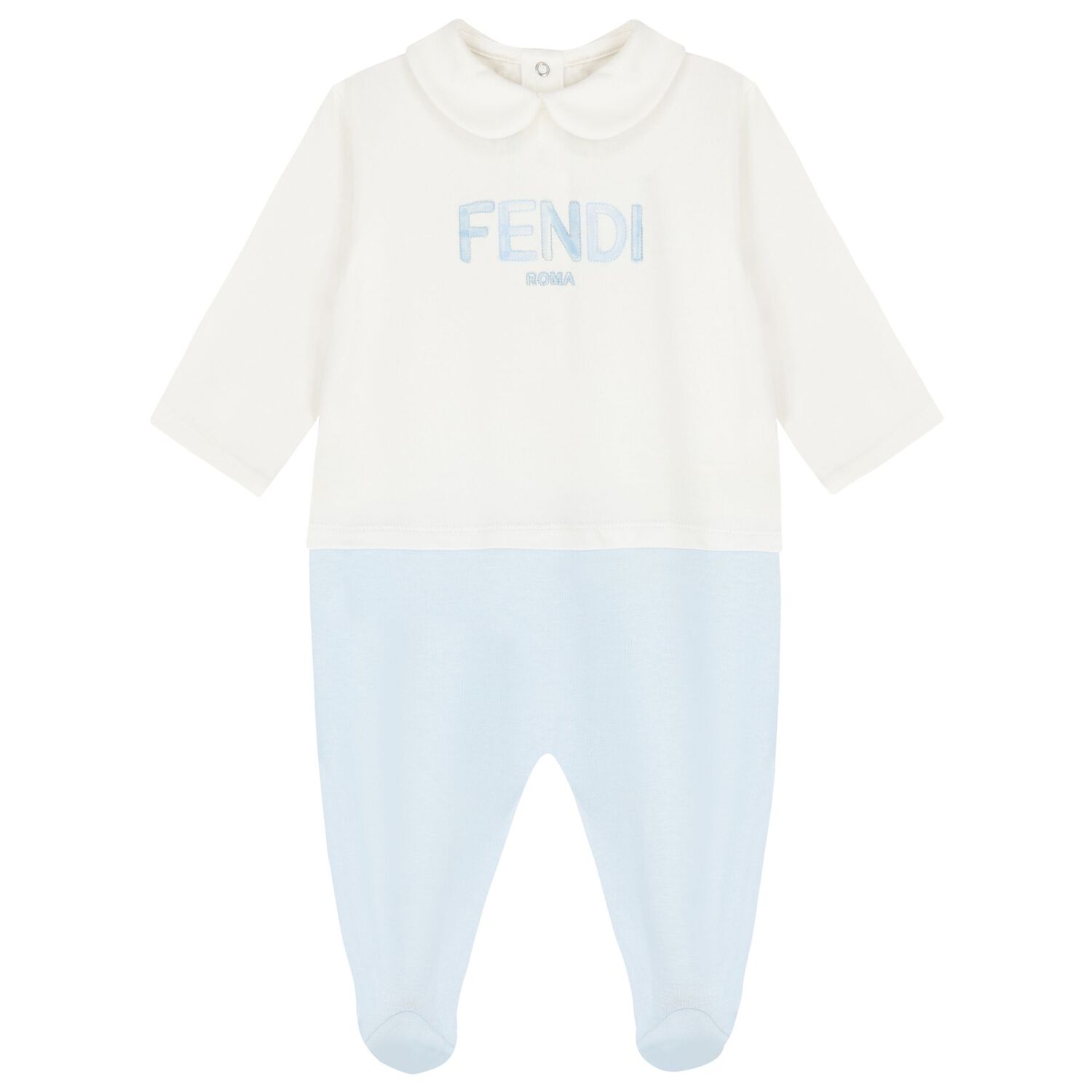 Baby Boys White & Blue Logo Babygrow Gift Set, 2, hi-res