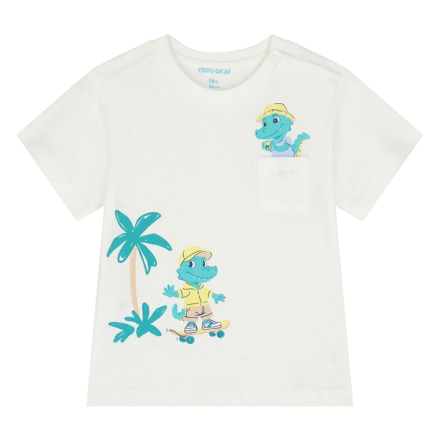Younger Boys White & Yellow Shorts Set, 1, hi-res