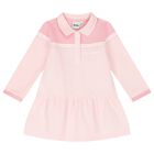 Younger Girls Pink Logo Polo Dress, 1, hi-res