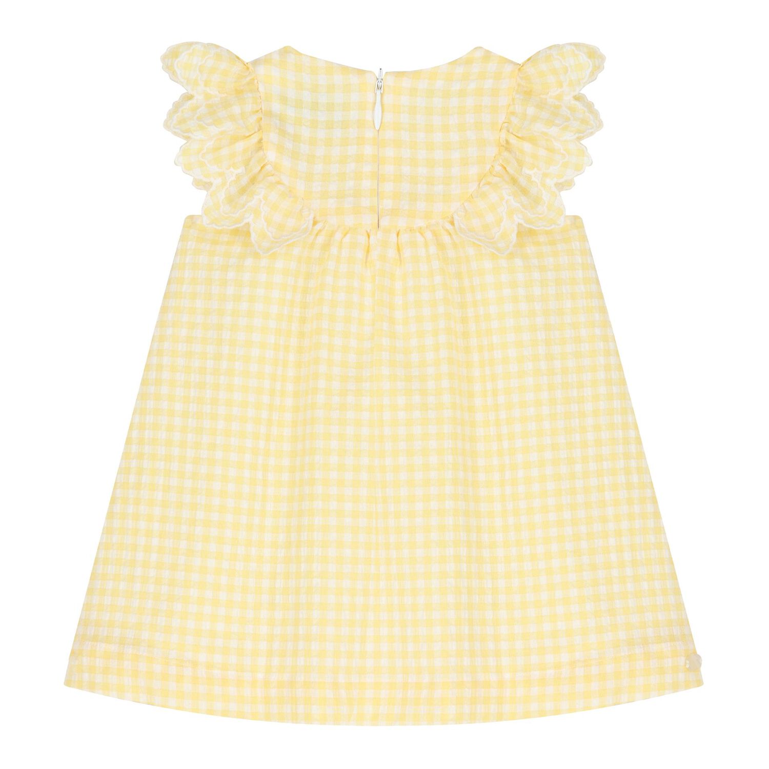 Baby Girls Yellow & White Floral Dress, 1, hi-res
