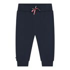 Baby Boys Navy Blue Logo Tracksuit , 1, hi-res