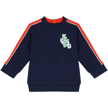 Younger Boys Navy Blue Logo Sweatshirt