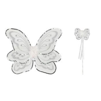 Girls Silver Wings & Wand Set