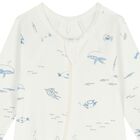 Baby Boys White & Blue Babygrows ( 4 Pack ), 5, hi-res