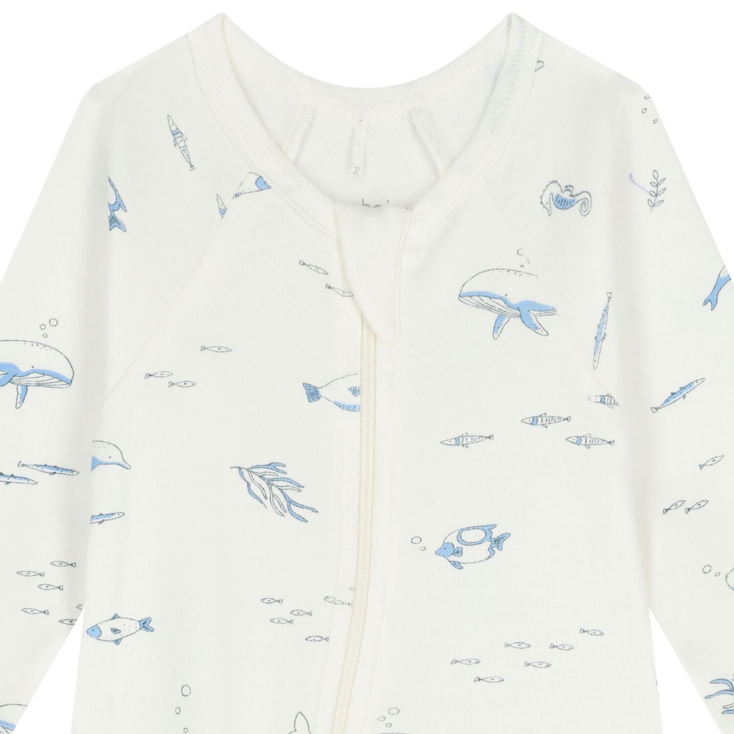 Baby Boys White & Blue Babygrows ( 4 Pack ), 5, hi-res