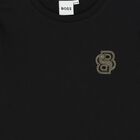 Boys Black Logo Long Sleeve Top, 1, hi-res