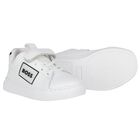 Boys White Leather Trainers, 1, hi-res