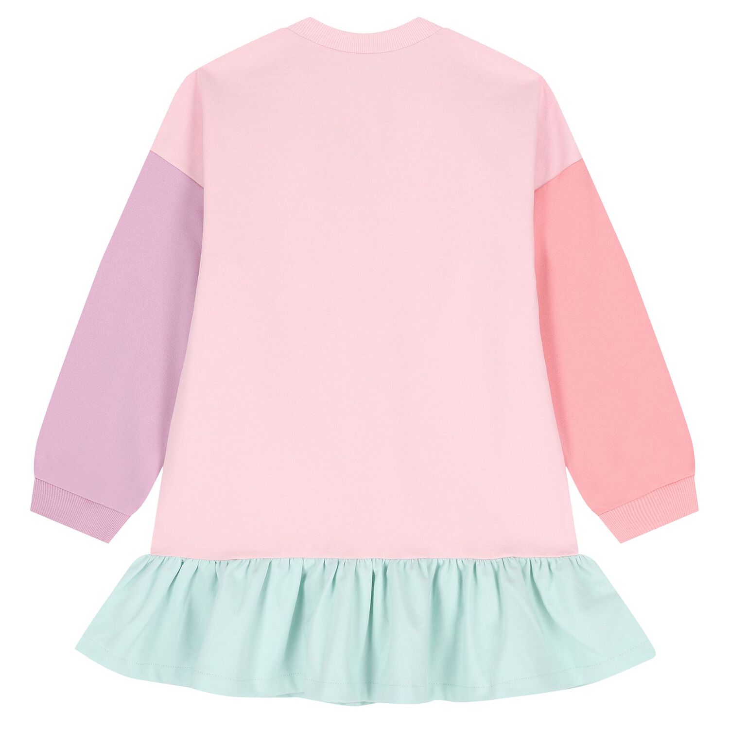 Girls Pink Flower Dress Set, 1, hi-res